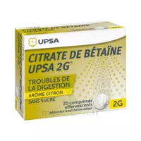 Citrate De Betaïne Upsa 2 G Comprimés Effervescents Sans Sucre Citron 2t/10 à Chelles